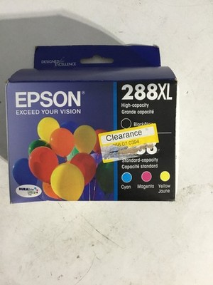 Genuine Epson 288XL  Ink Cartridges Black & CMY Combo Set Exp 08/2027 New