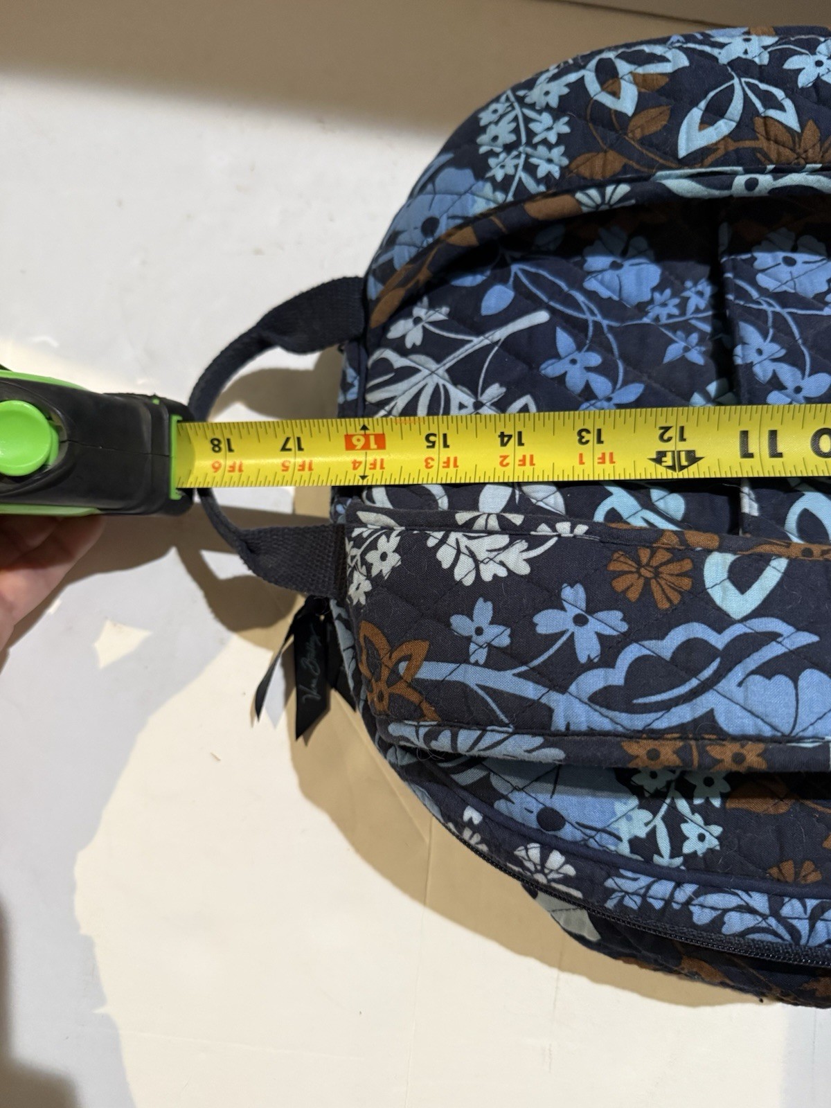 Vera Bradley Quilted  Backpack Java Flora Blue Br… - image 10