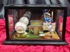 Hank Aaron Shadowbox w/ Signed Baseball, Card, & McFarlane Figure