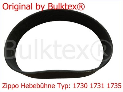 Bulktex  Flachriemen Rippen V passend für Zippo Lifts 1730 1731 1735 V7