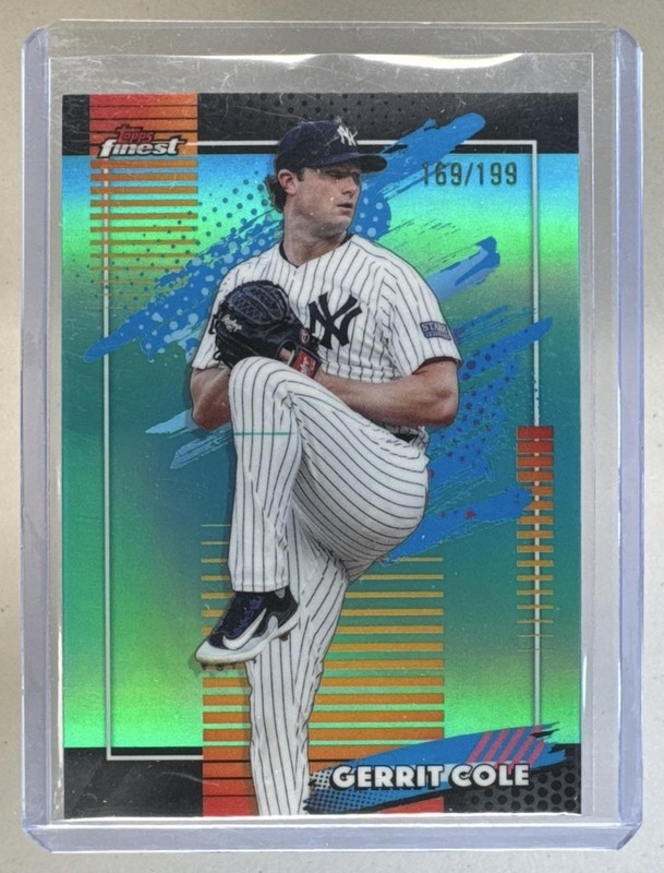 Gerrit Cole 2026 Topps Finest #191 Aqua Refractor Uncommon /199