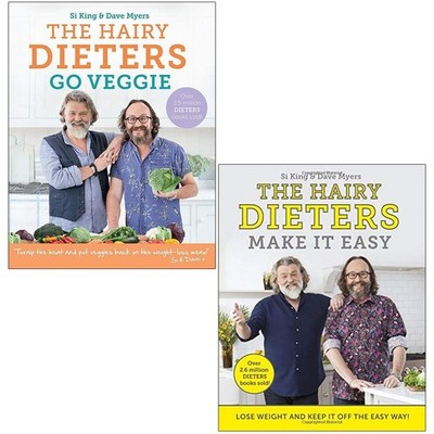 Hairy Dieters Go Veggie & Make it Easy 2 Books Set By Si King & Dave Myers - PB