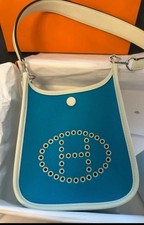 Hermes Neo Mini Evelyne. Blue Aztec. Full Set. RRP: £2340  