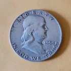 1954 Franklin Half Dollar Philadelphia 50C 90% Silver US Coin