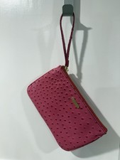 Brahmin Sally Raspberry Mason Ostrich Wristlet