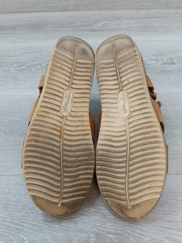 Eurosoft Gwendolyn Leather sandal Look Double Buckle Cork Footbed Size 7.5 - Picture 6 of 11
