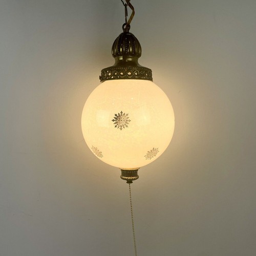 Mid Century Modern Atomic Hollywood Regency Starburst Swag Hanging Light Lamp - Picture 7 of 12