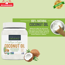 Organic Coconut Oil 54 oz Cold Pressed Extra Virgin Cooking Skin Hair Use