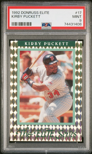 Kirby Puckett #17 1992 Panini Donruss Elite card