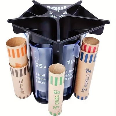 Münzsortierer Münzzähler Münzorganisator 5-in-1 Kunststoff Kunststoffrahmen