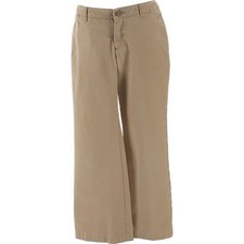 NWT LANDS' END WOMEN'S BOOTCUT BLENDED CHINO PANTS KHAKI 8