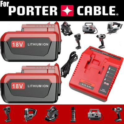 #ad #ad 2Pack 18 Volt 8.0Ah Battery for Porter Cable 18V PC18BLX PC18BL OR Charger $165.00