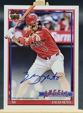 2026 Topps Series 1 - 1991 Topps Baseball Autographs Zach Neto