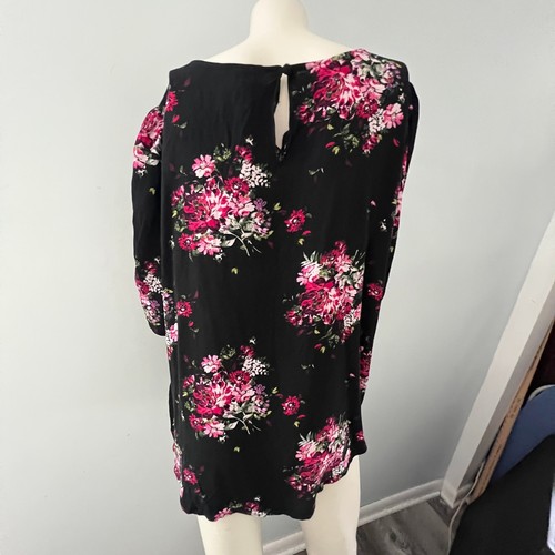 Torrid Floral Tunic Top Keyhole Back Plus 2x Top Bloomcore Cottagecore Casual - Picture 2 of 9