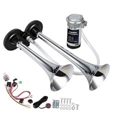Car Horn 12V 150db Super Loud Air Horn, 12V Standard Air Horn  Button Silver