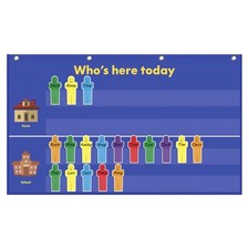 Classroom Attendance Chart Helping Hands Pocket Chart for Preschool Sunday Sc...