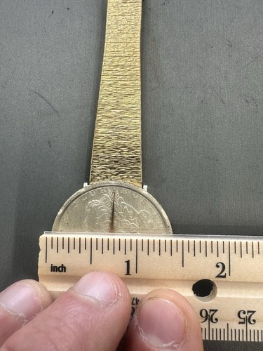 Vintage Swank Real 1882Silver Morgan Dollar Watch 17J Swiss # ST 1004 - Picture 21 of 24