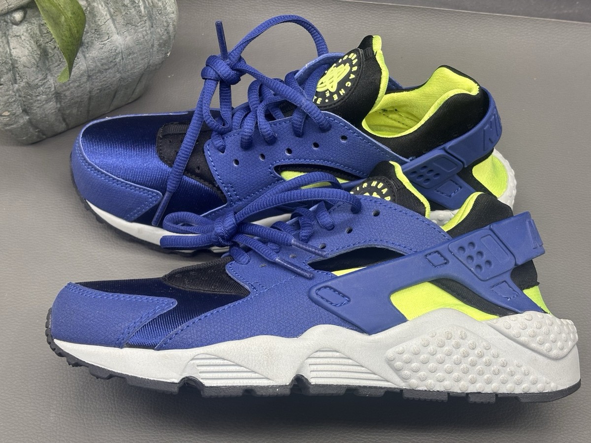 nike huarache blue and gold