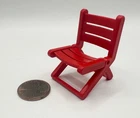 Playmobil Furniture Red Folding Lawn Chair