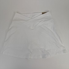 Victoria's Secret Pink Active Cotton High Waist v Crossover Skort White Size L