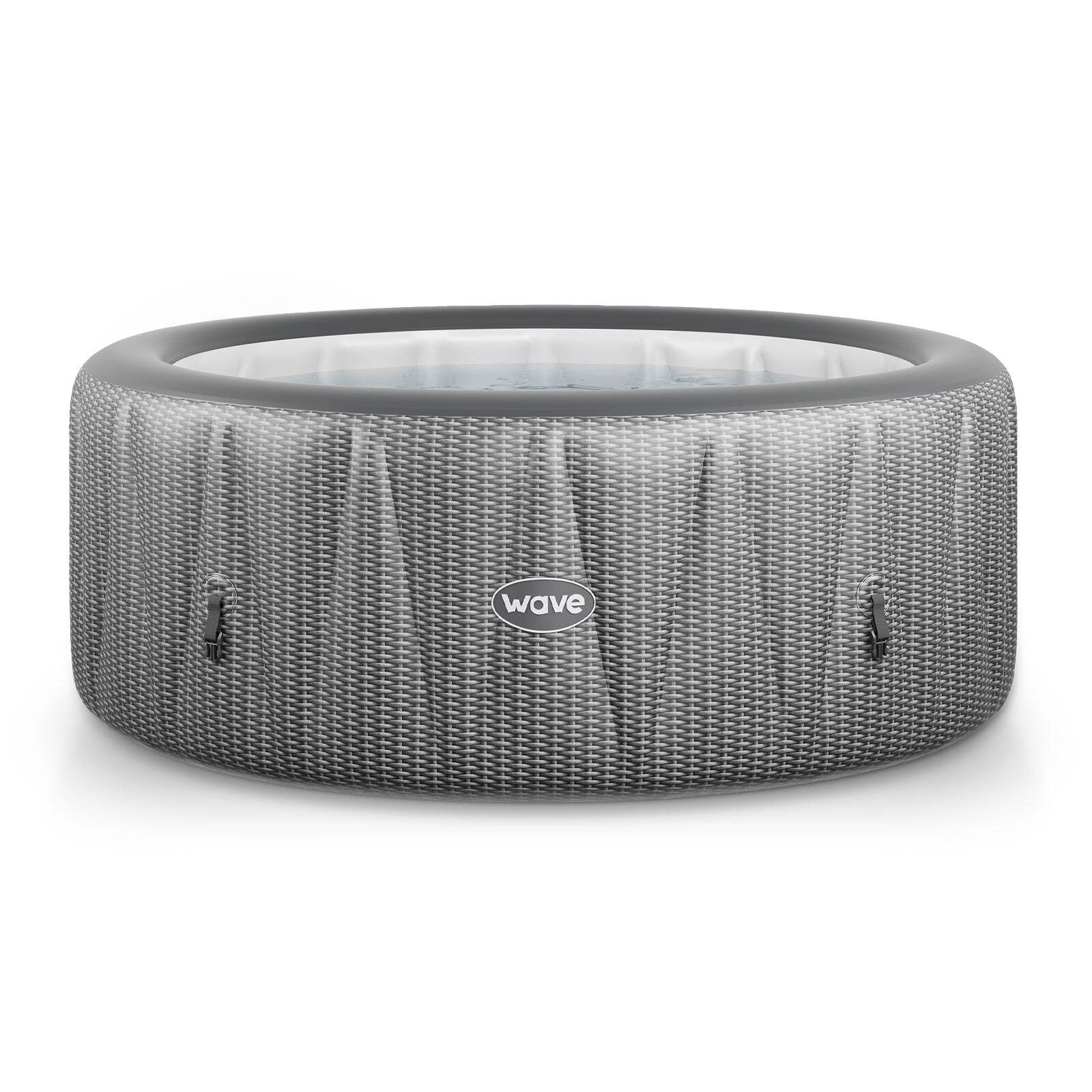 Wave Atlantic 6 Person Inflatable Hot Tub - Grey Rattan