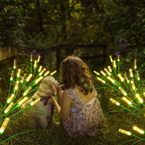 Solar schwankende Gartenleuchten Außen, 4er Pack 6-Kopf Schilf Gartenleuchten, 30 Zoll I... - Bild 5 von 7