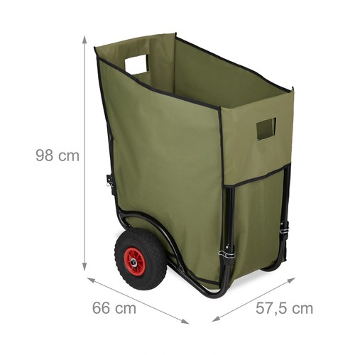 Laubwagen Gartentrolley Laubsammler klappbar 45 kg Faltkarre 160 L Laubkarre - Bild 4 von 9