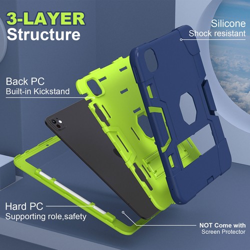 For iPad Pro 11 inch 2024-2025 Heavy Duty ShockproofKickstand Protection Case - 第 79/111 張圖片