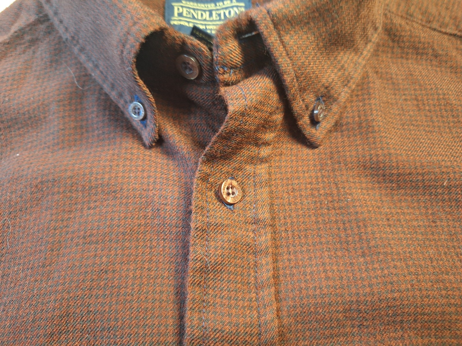 Sir Pendleton 100% Wool Button Down Long Sleeve S… - image 1
