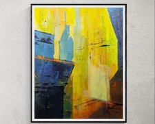 Original Art. Acrylic on Heavy Art Paper. 9x12 Inches. 'Blade Runner Blues'