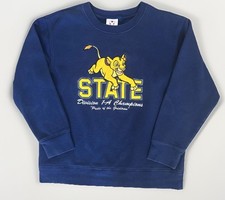 Disney Lion King 90 s Youth LG 10-12 Simba State Champion Navy Sweatshirt FLAW