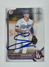Sean McLain 2022 1st Bowman Autographed Card! #BD-50 Los Angeles Dodgers 