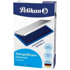 PELIKAN Poduszka do stempli 9x16 Niebieska Metalowa obudowa Duży dokument Poczta wielokrotnego napełniania