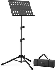 Sheet Music Stand-Metal Professional Portable Perforated Music Stand with Carryi