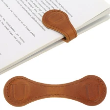 Magnetic Bookmarks, Initial Book Marks Letter U Magnet Page Markers, Brown