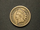 🔥OLD COIN SALE VF 1864 INDIAN HEAD CENT PENNY PART LIBERTY & DIAMONDS 🔥LOT 1.5
