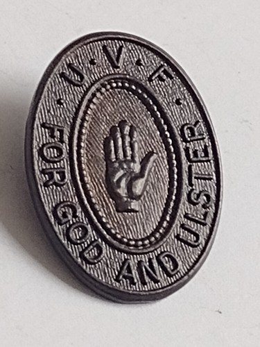 Ulster Volunteer Force (UVF) Brooch Badge Bronze 27x20mm Antique Original - Picture 6 of 8