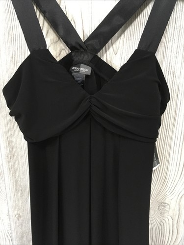 Vintage Bisou Bisou Michelle Bohbot schwarzes Kleid Größe 6 neu mit Etikett - Bild 2 von 8