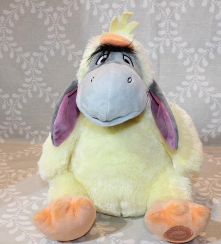 Authentic Disney Store Winnie The Pooh "Eeyore" In Duck/Chick Costume Plush 14"