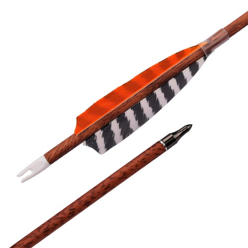12X 30" SP400 Carbon Arrows Turkey Feather Screw Point Archery Traditional Bow - Bild 5 von 6