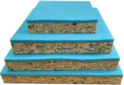 High-Density Ultra Firm Recon Foam With Bonded Blue Square Upholstery Foam 2.5"