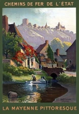 84236 Vintage French La Mayenne Pittoresque France Decor Wall Print Poster