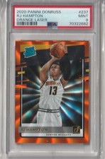 2020 Panini Donruss Orange Laser Rated Rookie RJ Hampton Card # 237  PSA9