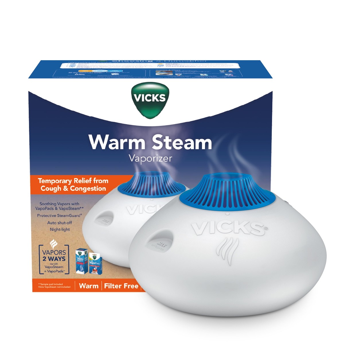 【新品未使用】Vicks V150SGN ホワイトブルー ウォームスチーム VICKS V150SGN ウォームスチーム気化器 ユーザーマニュアル