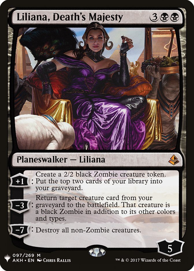 Liliana Death's Majesty 1x FOIL AKH MTG Amonkhet Mythic MINT black Liliana Death's Majesty 1x FOIL AKH MTG Amonkhet Mythic MINT black