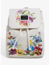 Disney Loungefly Alice in Wonderland Floral Mini Backpack w/Wallet! NWOT