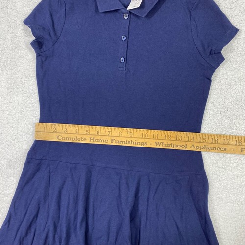 THE CHILDRENS PLACE Dress Girl XL 14 Navy Blue UNIFORM Short Sleeve Pique Polo - Picture 5 of 9