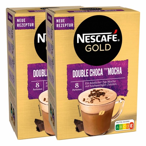 Nescafé Gold Double Choca Typ Mocha Instantkaffee Instant Kaffee 2 x 8 Portionen