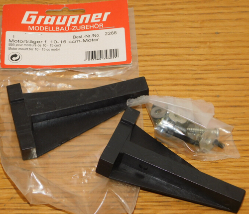2 GRAUPNER 2266 SUPPORT de BATI MOTEUR engine mount Motorträger motor 10-15cm3 - Photo 2/11