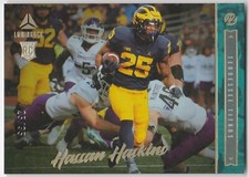 2022 Panini Luminance Teal HASSAN HASKINS 186 #25/35 Titans Wolverines RC Rookie